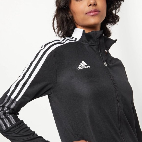🤍🖤adidas Tiro21 Track Jacket Women’s -Black/White- L-NWT - Picture 2 of 15